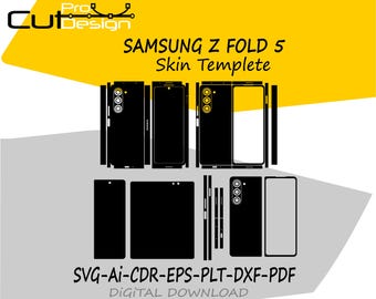 Samsung Galaxy Z Fold 5 5G skin sjabloon vector skin lay-out skin stansen - Samsung Galaxy Z Fold 5 5G skin snijbestand
