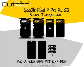 Google Pixel 9 Pro XL 5G Skin template vector file skin die cut layout - Google Pixel 9 Pro XL 5G SKin cut file.