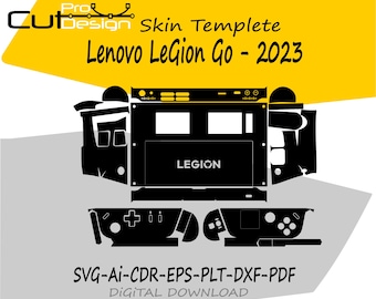 Lenovo Legion Go skin vector template skin layout skin die cuts - Lenovo Legion Go Skin cut file - Lenovo Legion Go SVG CUT FILE