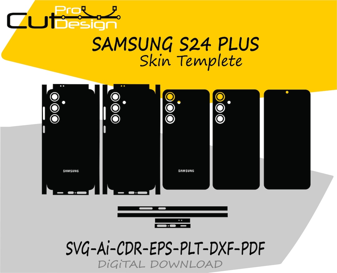 Samsung Galaxy S24 Plus Skin Template Vector Skin Layout Skin Die Cuts ...