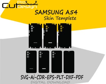Samsung Galaxy A54 skin vector template skin die cuts skin cut file skin layout skin die cuts - A54 Skin cut file - A54 SVG CUT FILE