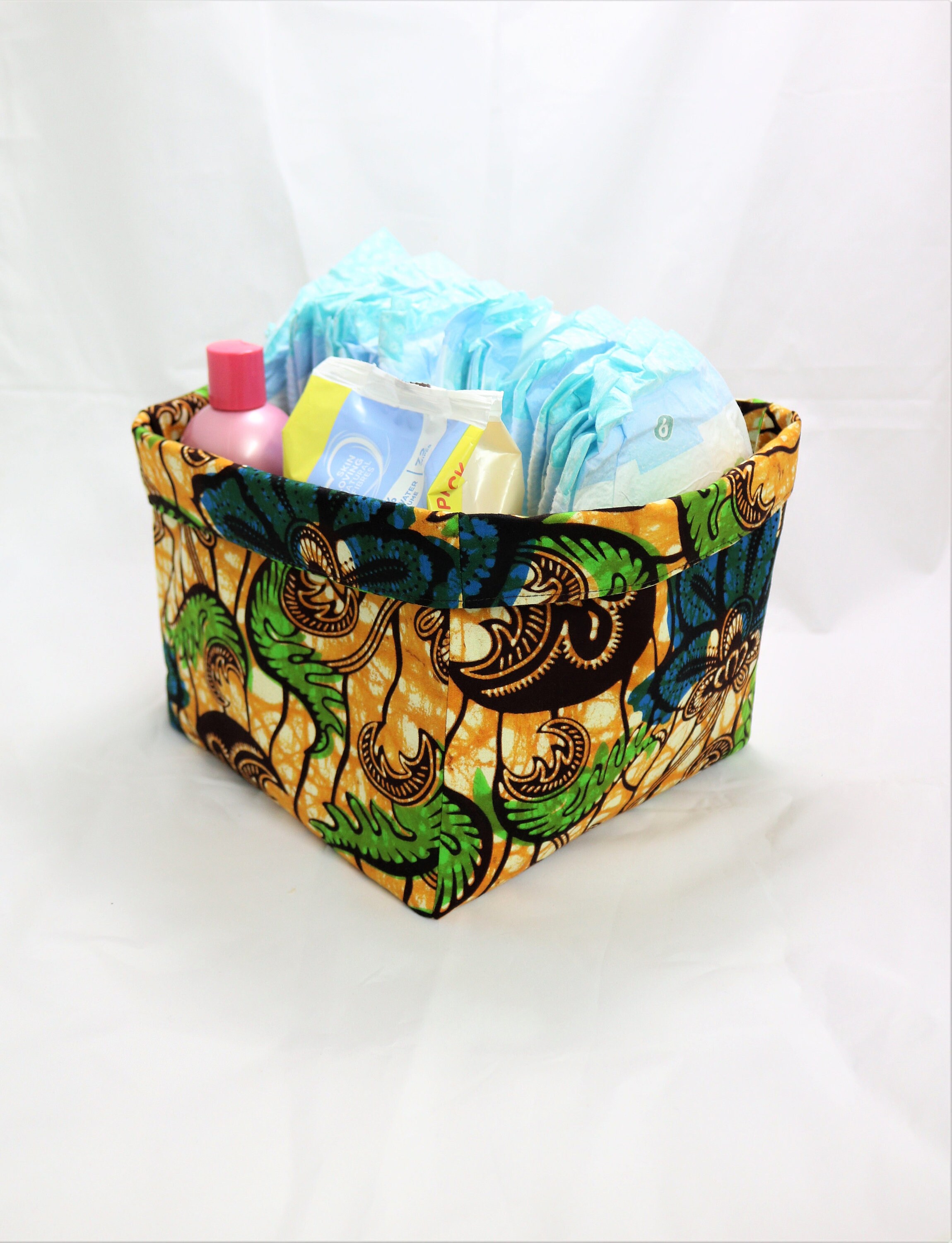 Ankara African Print Fabric Storage Etsy