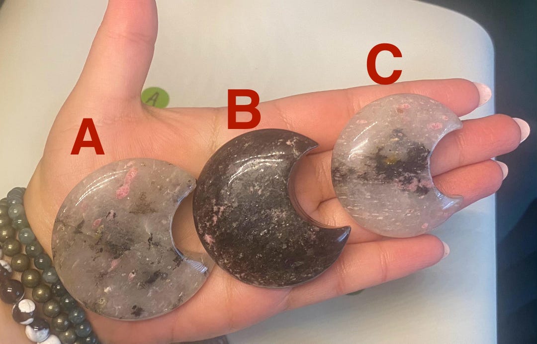 Moon Ice Rhodonite Crystal Carvings ( You Choose ) - Etsy
