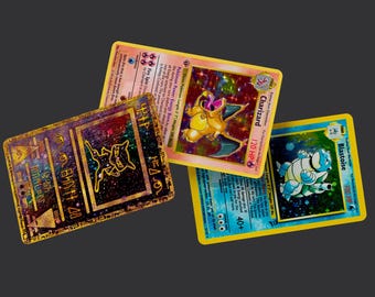 Pokemon Card Stickers (holographic Available) - Etsy
