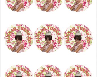 Adesivi personalizzati per compleanno! (Foglio da 9)