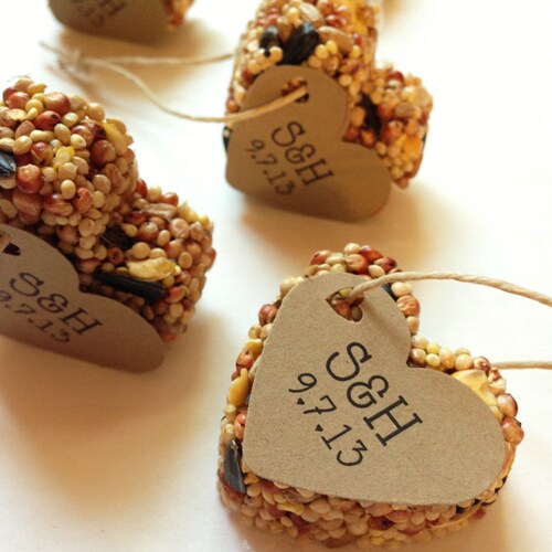 150 Bird Seed Heart Shaped Favor MINI Gifts for Guests Thank Etsy
