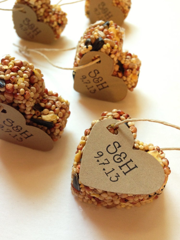 150 Bird Seed Heart Shaped Favor MINI Gifts for Guests Thank Etsy