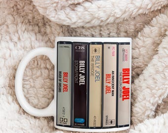 Billy Joel - 15 oz Cassette Mug - Retro Cassette Tape