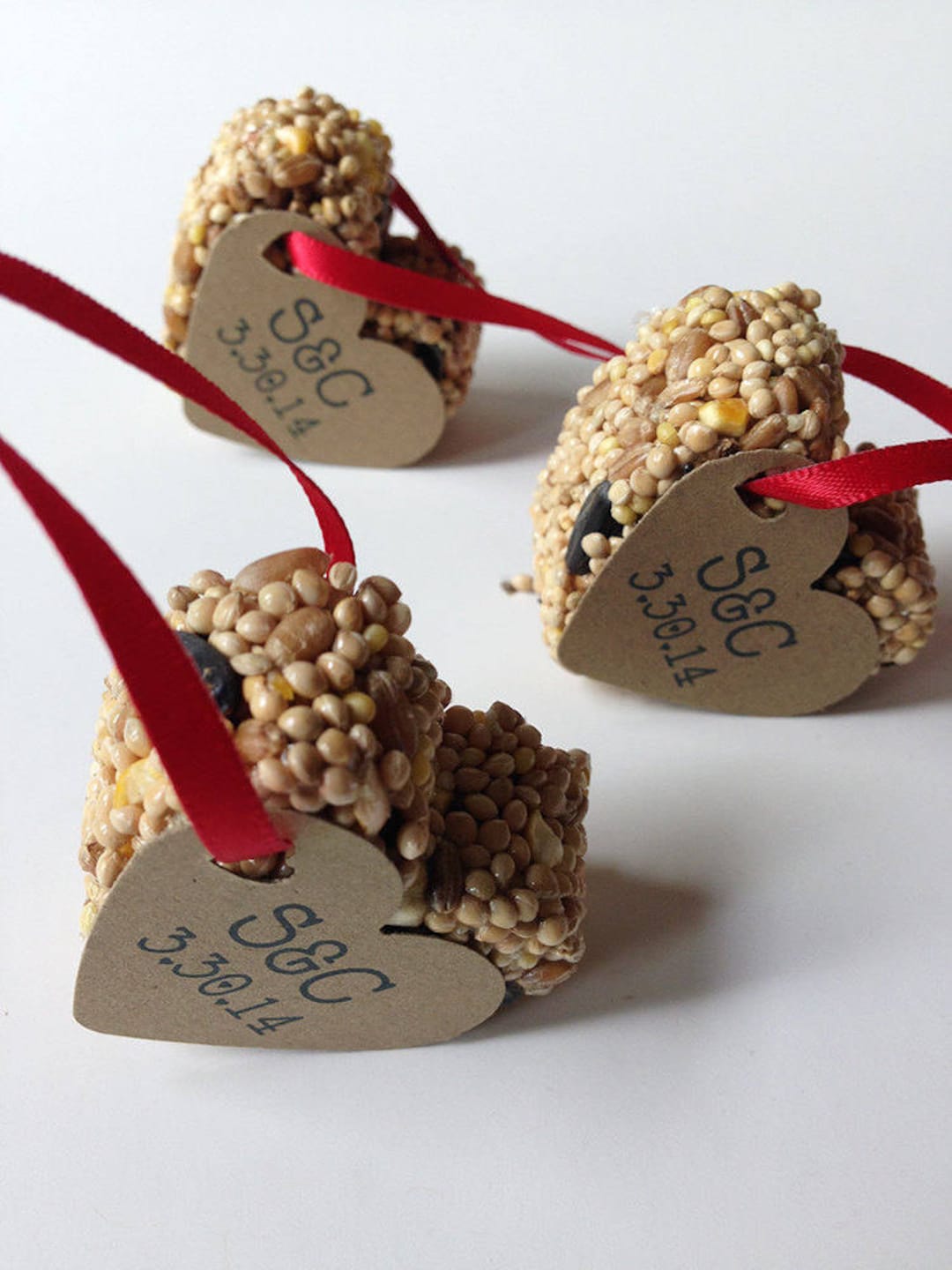 25 Bird Seed Heart Shaped Favors MINI Wedding and Events Etsy