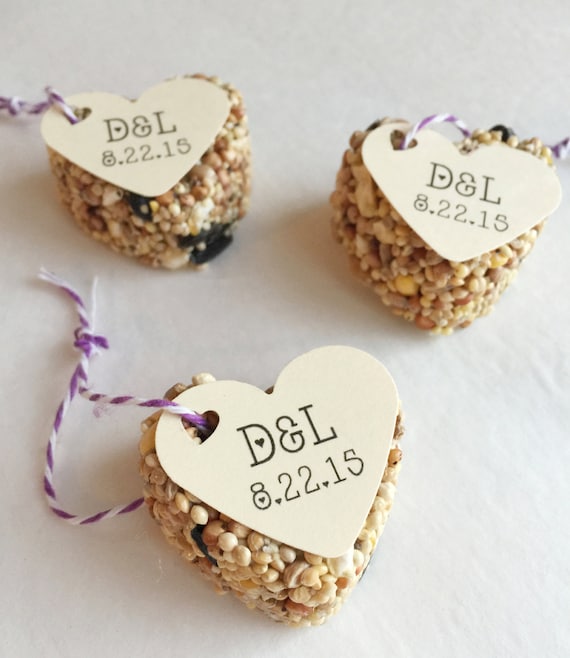 30 Bird Seed Heart Shaped Favor MINI Garden Party Tea Party Etsy