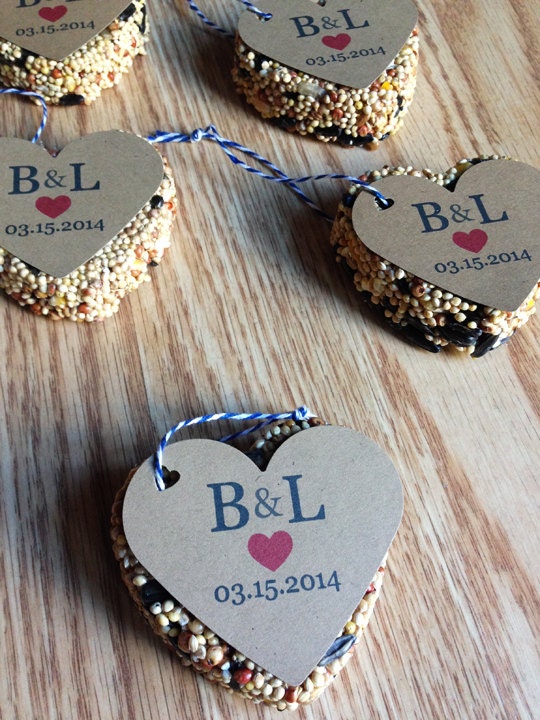 75 Bird Seed Heart Shaped Favors Wedding and Baby showers Etsy