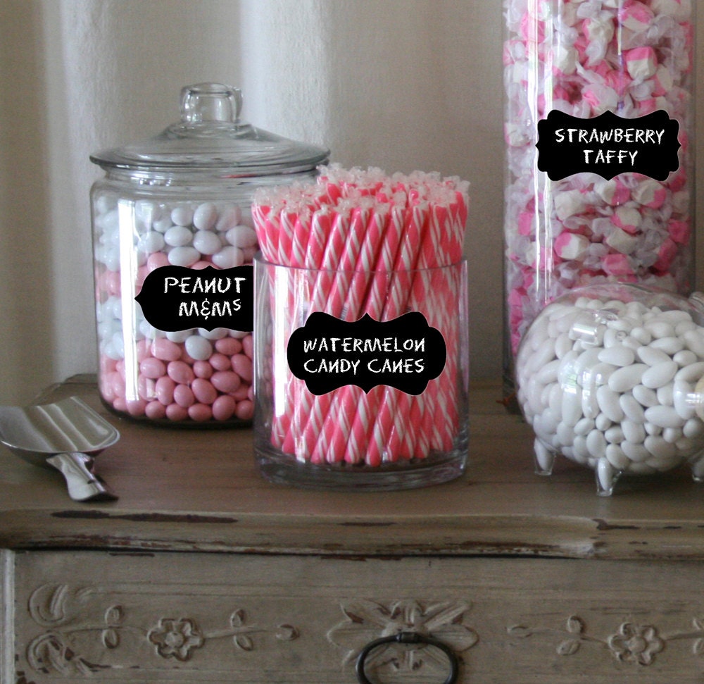Candy Buffet Labels for Candy Jars Chalkboard Labels Medium | Etsy