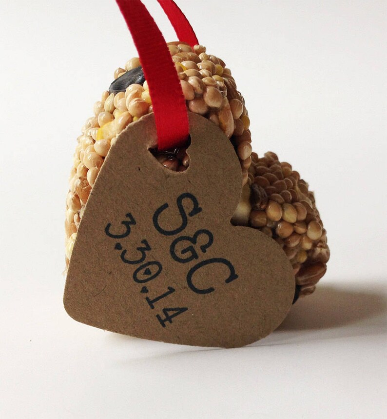 25 Bird Seed Heart Shaped Favors MINI Wedding and Events Etsy