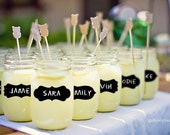 27 Mason Jar Chalkboard Labels Medium- mixed set of 27 - Parties, Weddings, Organization, Great on Glasses, Jars, Canisters, Walls