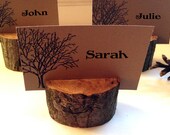 25 Wedding wood escort/place card holder - great for woodland and rustic themed weddings and parties