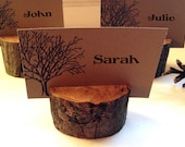 25 Wedding wood escort/place card holder - great for woodland and rustic themed weddings and parties