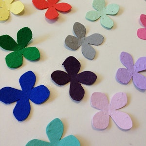 Plantable seed paper flowers 100 plantable seed paper flowers choose your color plantable flower image 2