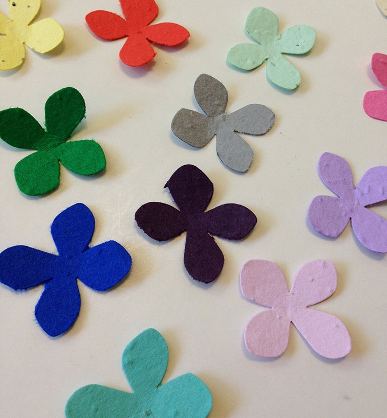 Plantable seed paper flowers 100 plantable seed paper flowers choose your color plantable flower image 2