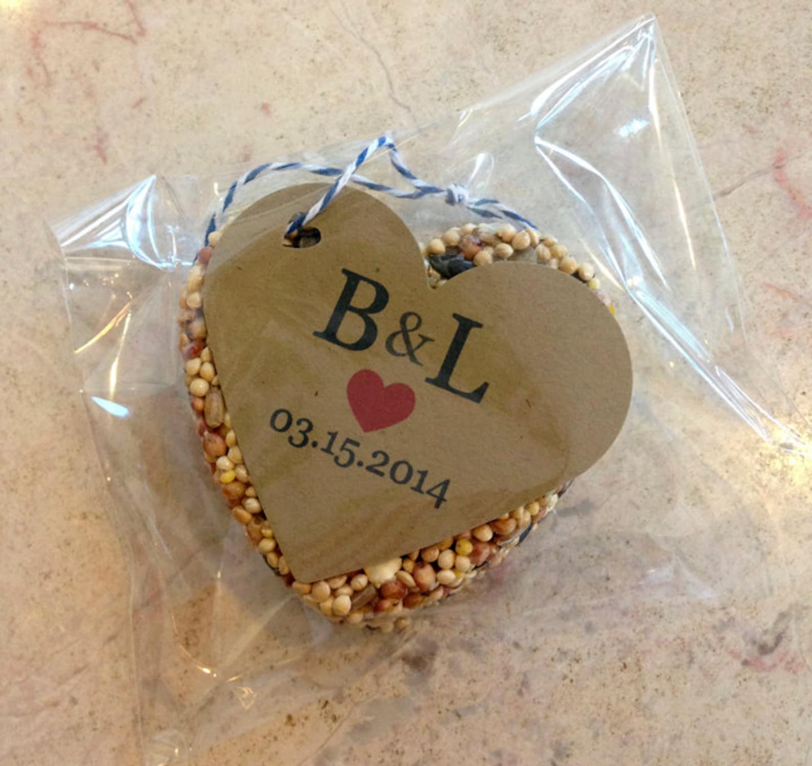75 Bird Seed Heart Shaped Favors With Cello Bags DIY Wedding Etsy