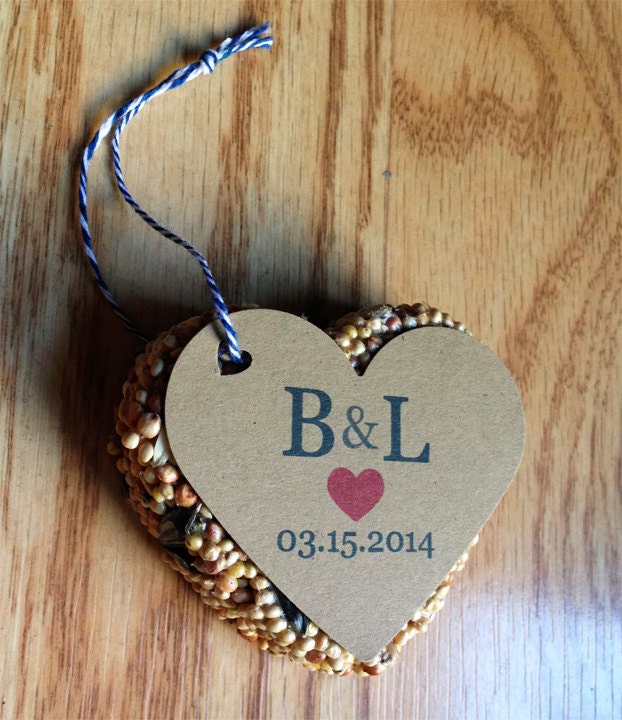 50 Bird Seed Heart Shaped Favors Wedding and Baby Showers Etsy