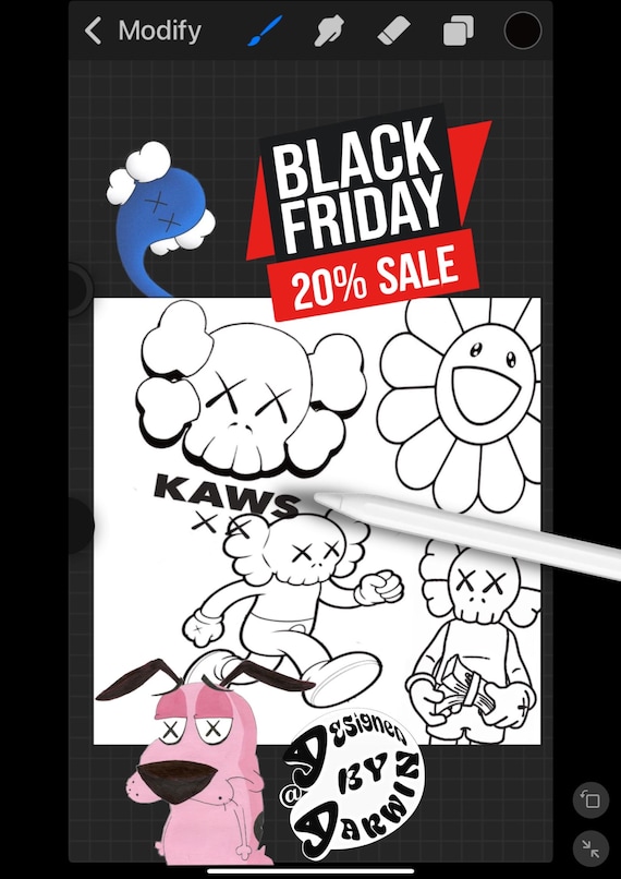KAWS Procreate Stencils / Stamps - Etsy KAWS Procreate Stencils / Stamps - Etsy