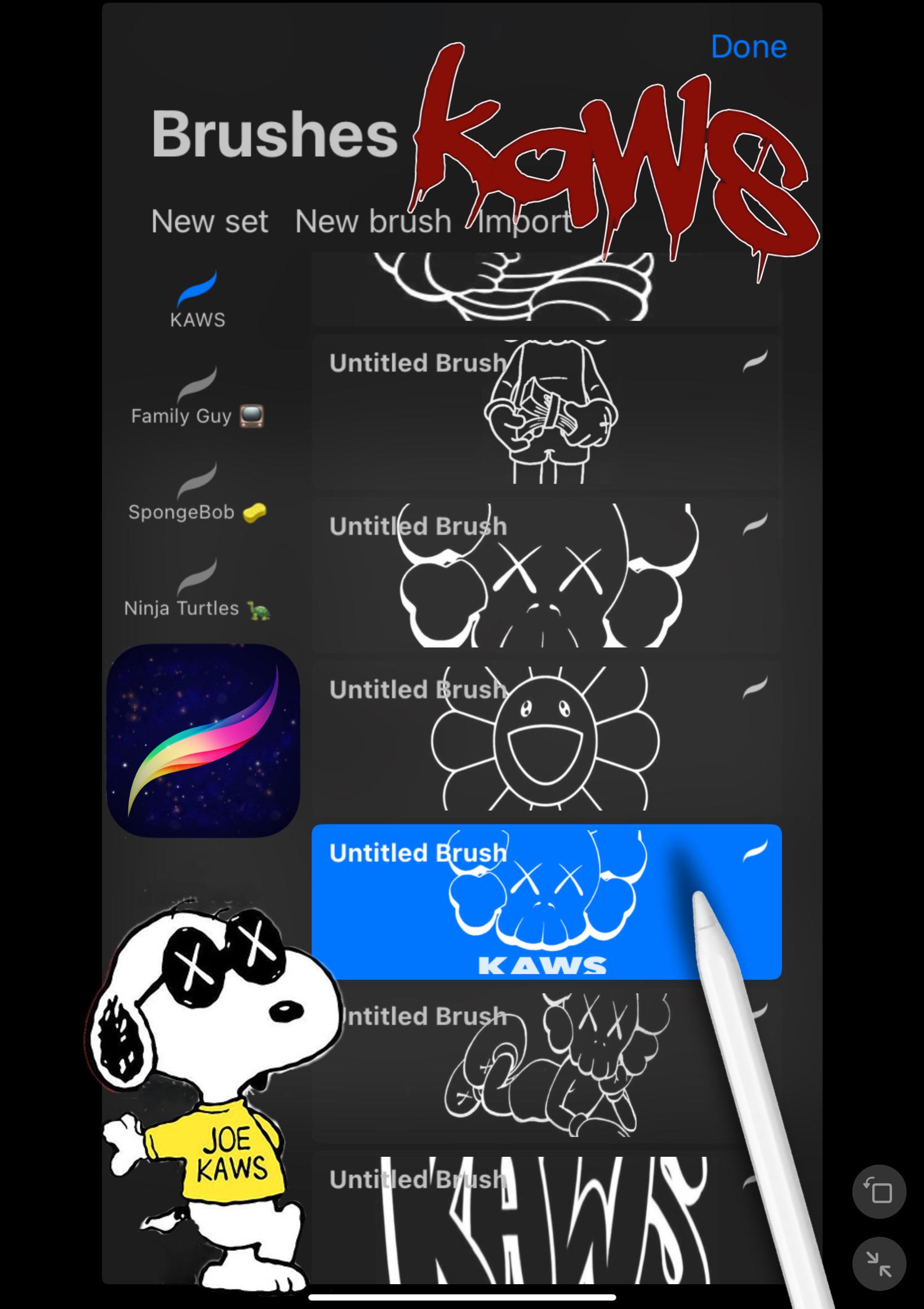 KAWS Procreate Stencils / Stamps - Etsy