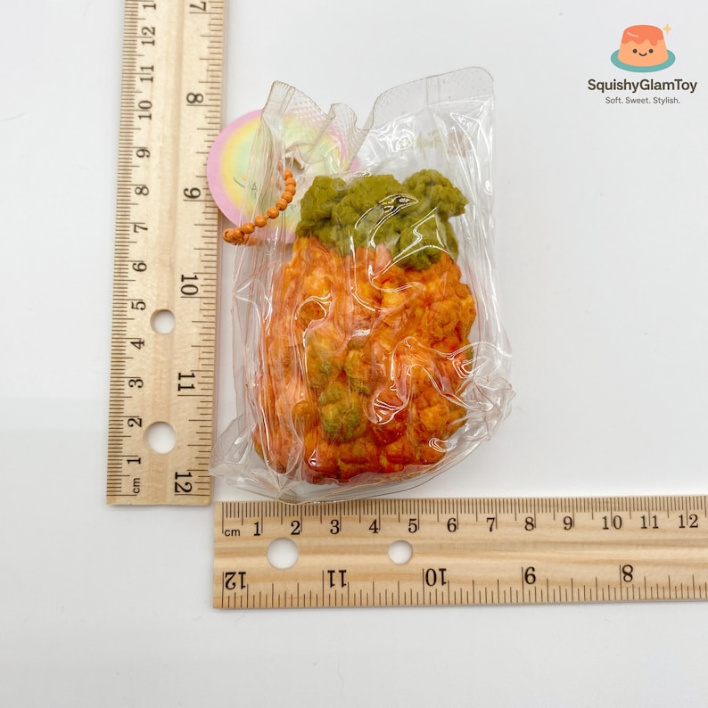 Squishy Ruler Realistic Pineapple Squishy | Jumbo Fake Fruit Toy | Cute Stress Relief ...