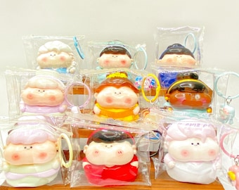 Kawaii Princess Squishy Collection – Soft Mini Figures, Collectible Keychains Taba Squishy