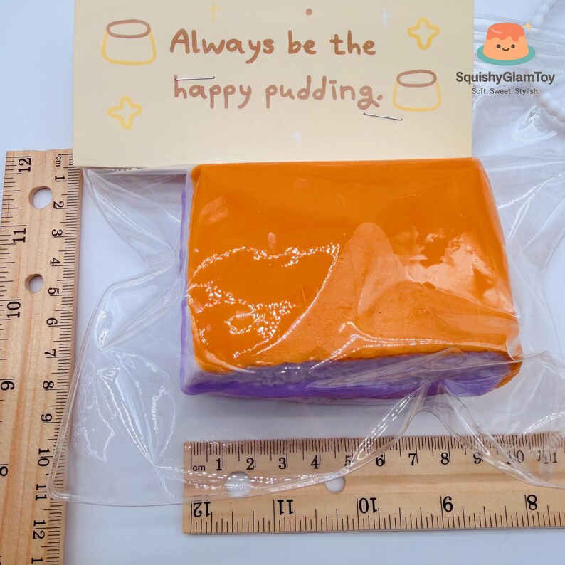 Squishy Ruler Cute Pudding Cake Squishy | Colorful Dessert Squishy | Soft Slow Rising ...