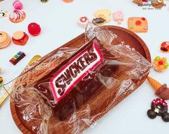 Juguete blando de turrón de chocolate de crecimiento lento / Juguete de barra de chocolate Kawaii para apretar / Juguete blando realista para snacks / Lindo regalo para aliviar el estrés