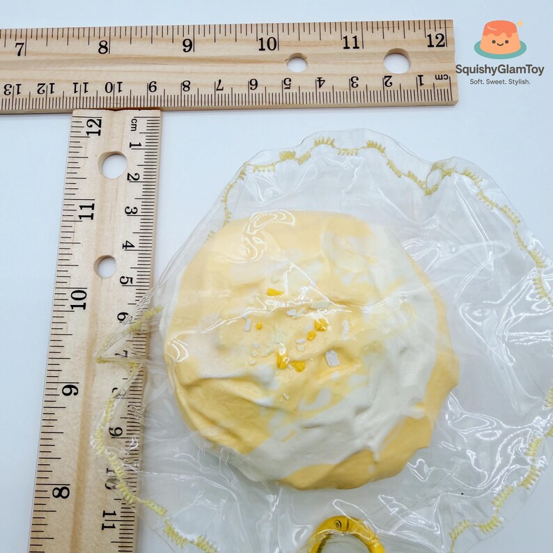 Squishy Ruler Lemon Cream Bun Squishy | Soft, Slow-rising Stress Relief Toy - Etsy