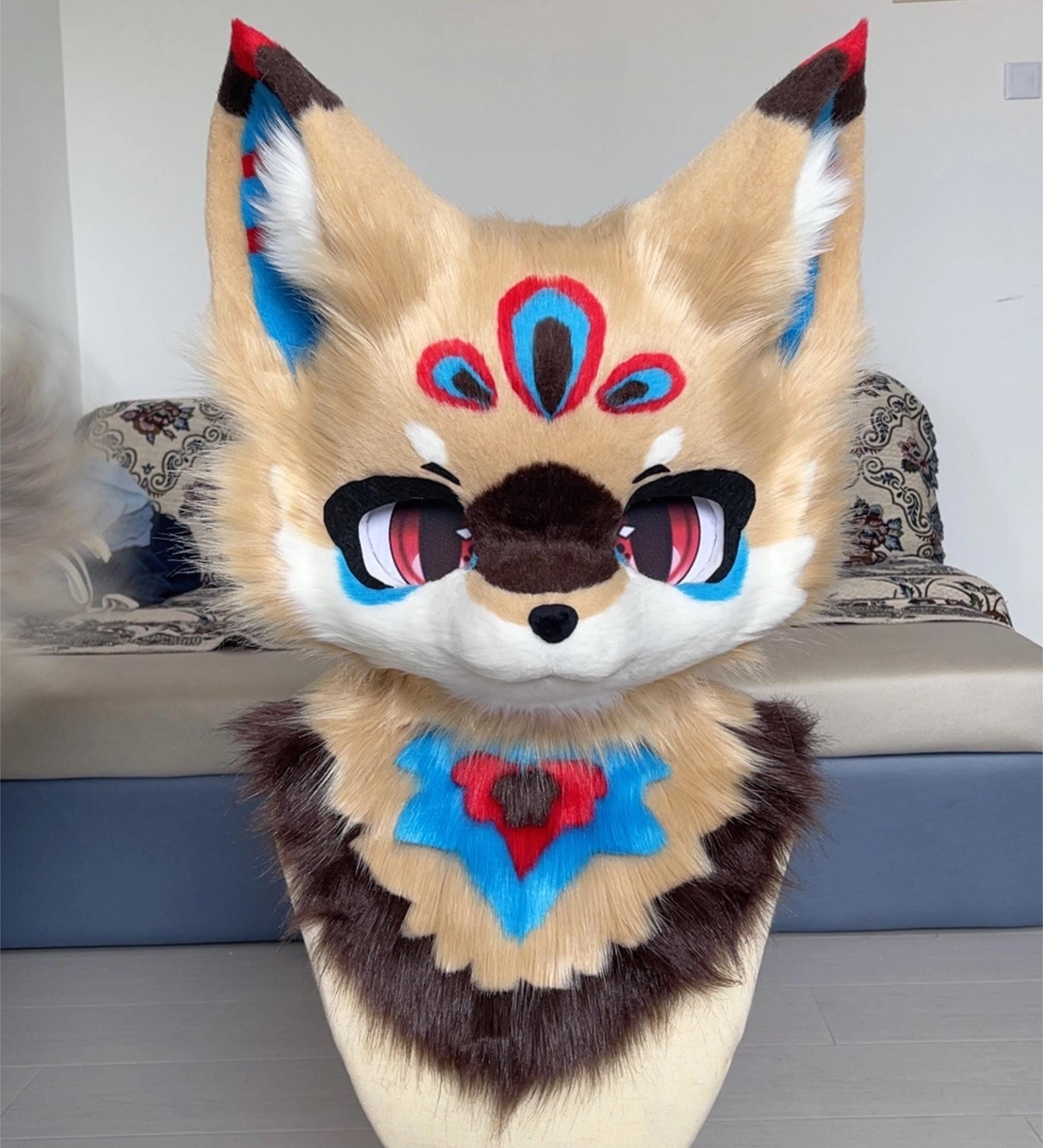 ケモノ着ぐるみ　ヘッド　きつね　Fursuit This year we entertained everyone in tropical attire🏝️ #けも