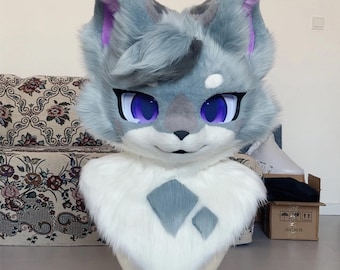 Custom Fursuit Commission, Read Description, Kemono Head & Full Suit, Toony Fusona Fursuit Costume