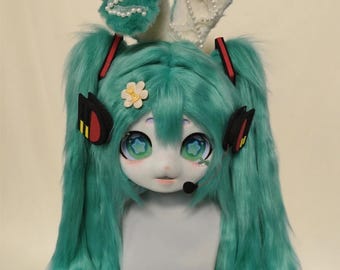初音ミク 猫 既製 キグルミヘッド ファースーツマスク キグルミヘッド