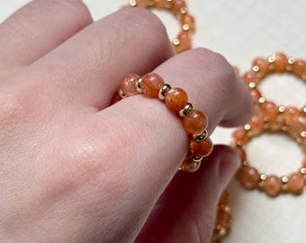 Arusha Sunstone Ring - Natural Quartz Stacking Ring