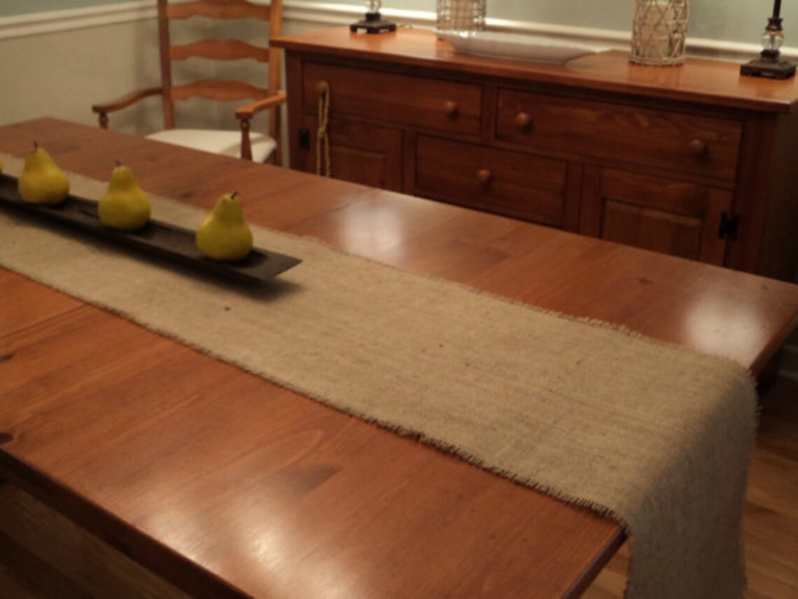 10 inch Wide Burlap Runner Narrow Table Runners Rustic Table Etsy