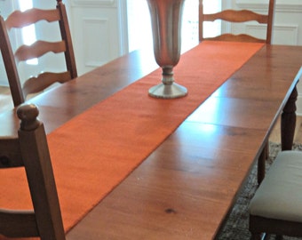 Orange Table Runner Fall Table Runner Burnt Orange Burlap Runner Halloween Decorations Orange Wedding Receptions