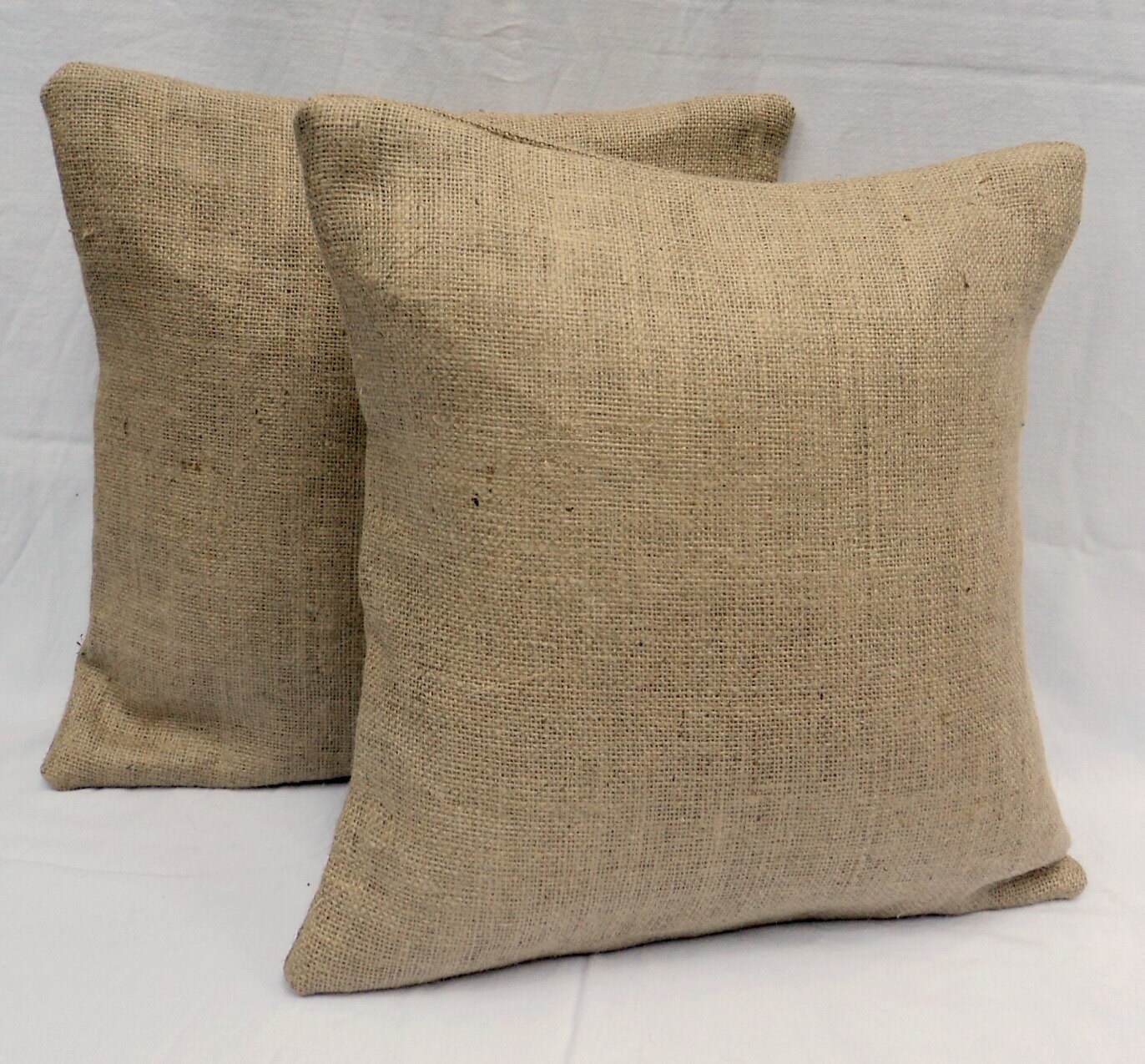 burlap couch pillows