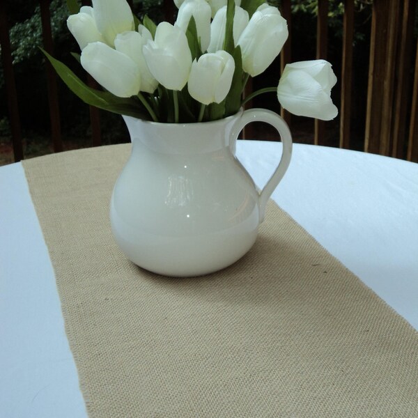 Burlap Table Runner 14" x 72" or Custom Size Available