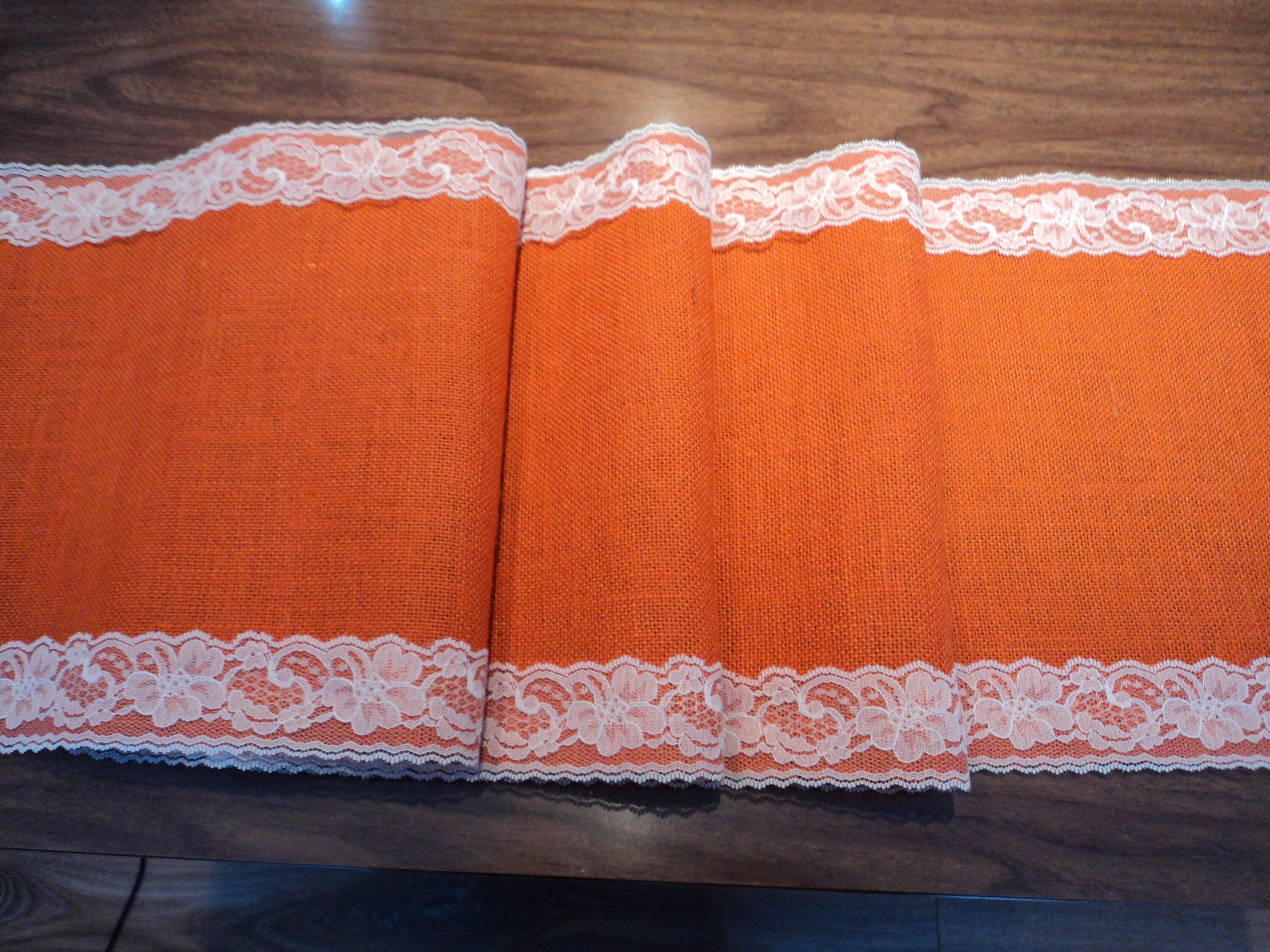 Burlap and Lace Table Runner Dusty Blue Burlap Table Runner Etsy