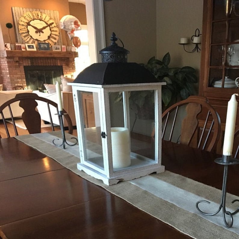 Burlap Table Runner Modern Rustic Home Decor Easter Table Etsy