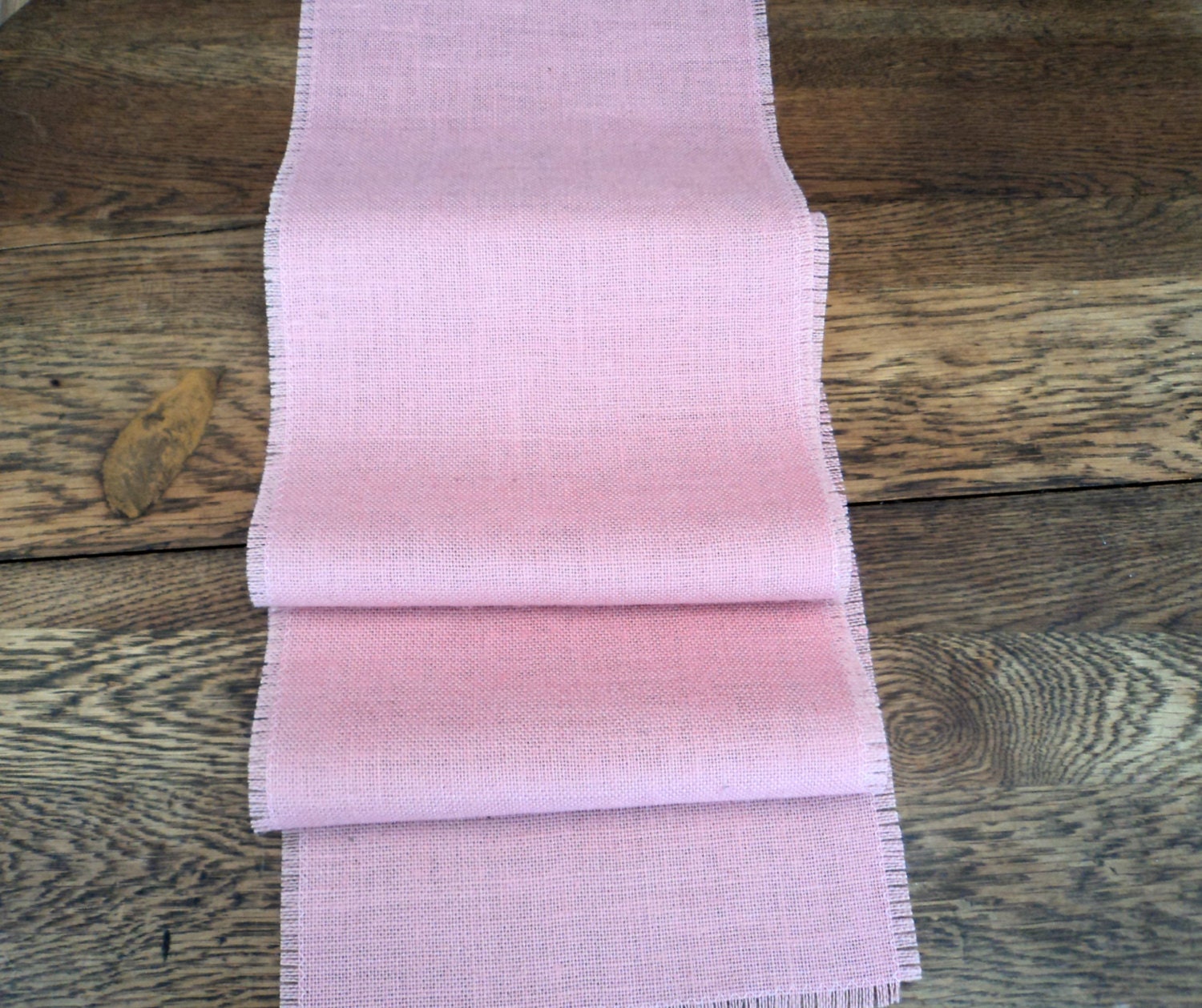 Pink Burlap Table Runner Light Pink Table Runner Blush Pink Etsy