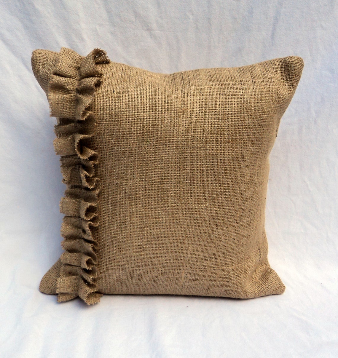 Burlap Euro Shams with Ruffles 26 x 26 Burlap Etsy