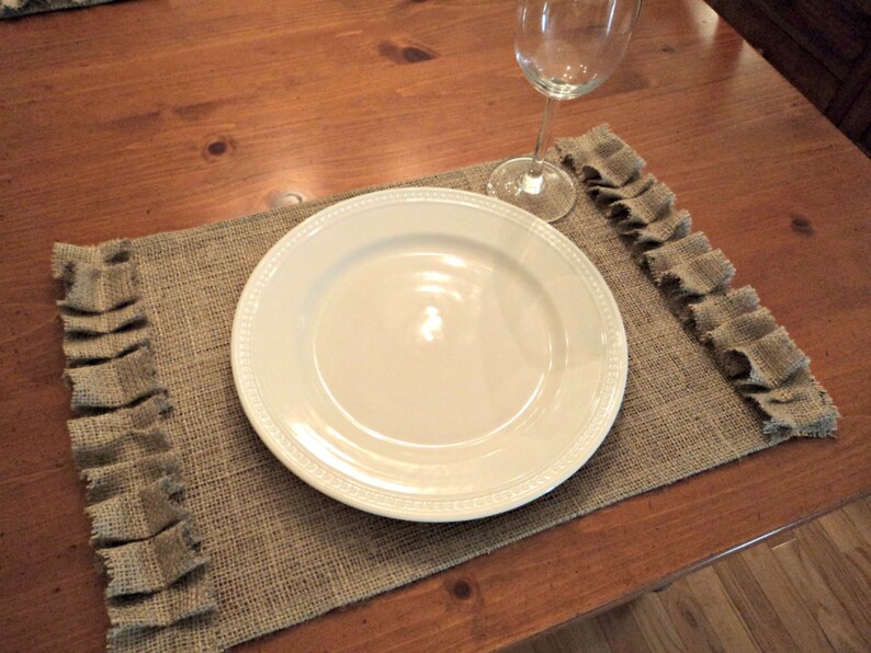 French Farmhouse to Coastal Chic Style Burlap Placemats Etsy