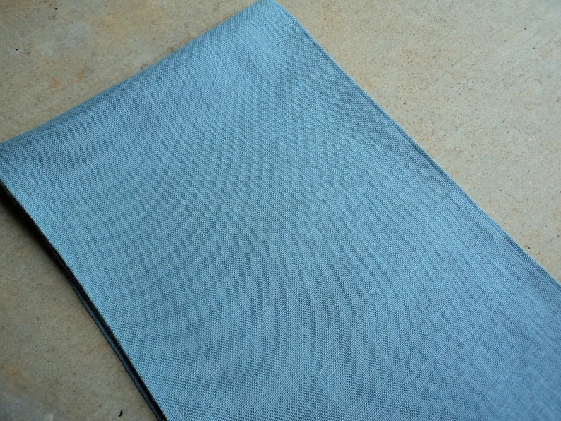 Blue Burlap Table Runner Dusty Blue Home Decor Light Blue Etsy