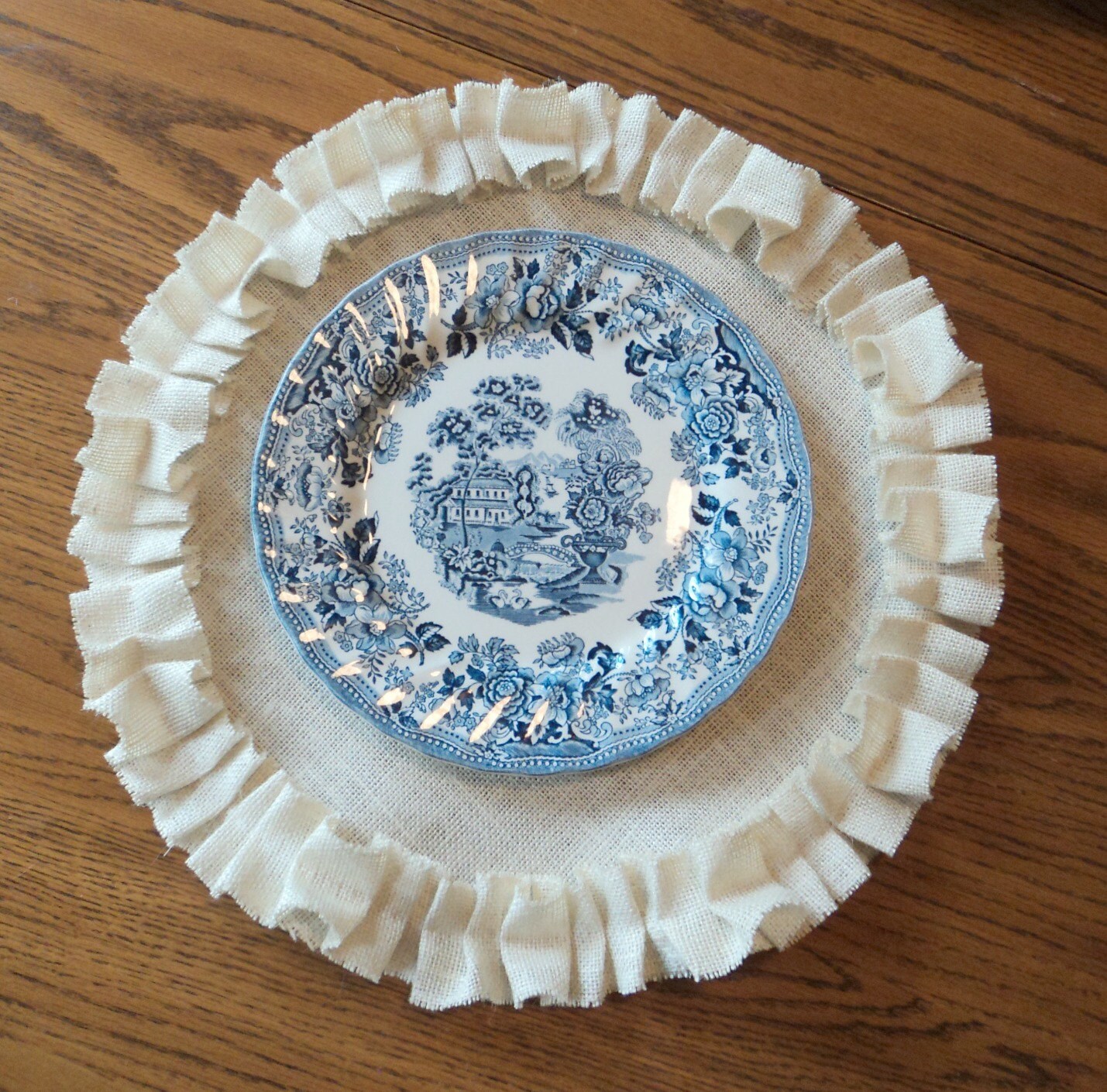 Ivory Burlap Placemats Round Burlap Placemats Wedding Etsy