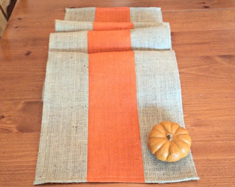 Burlap Fall Table Runner: Rustic Autumn Home Decor - Custom Size