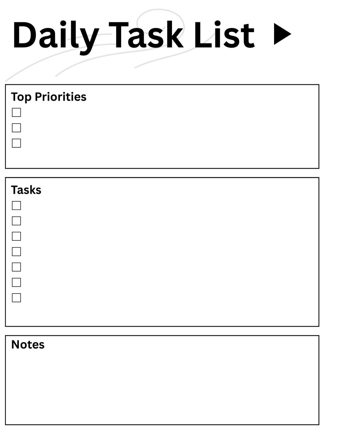 Daily Task Tracker Printable, Daily Planner Page, Productivity Planner ...