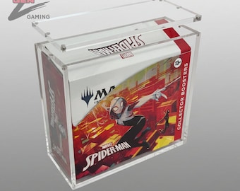 Acrylic Display for 2-Booster Packs Magnetic Lid - UV Safe - PKM MTG YGO - Display Case