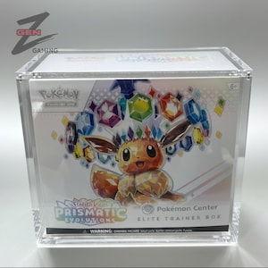 Pokemon ETB Acrylic Display Case – Magnetic Lid, 99% UV Protection